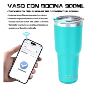 VASO TERMICO 900ML CON PARLANTE
